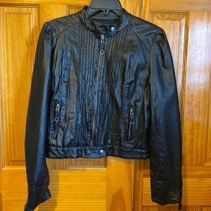 Faux Leather Jacket Large